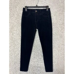 Old Navy Corduroy Jegging Pants Womens Size 2 Black Skinny Goth Grunge Stretch